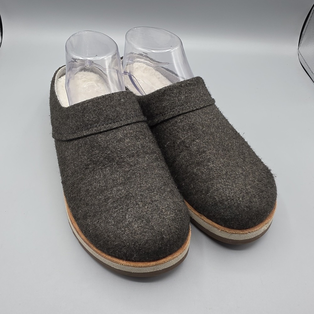 Merrell Juno Clogs Womens 8.5 Gray Wool Sherpa Lined Slip On Mule Comfort Boho